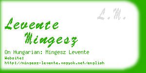 levente mingesz business card